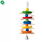 JK | Nyárs luffa szivaccsal, fajáték madárnak - 28 cm