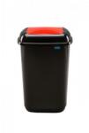 Plafor Quatro rugós billenő fedeles szemetes 45L fekete/piros (PL659-03)