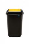 Plafor Quatro rugós billenő fedeles szemetes 45L fekete/sárga (PL659-00)