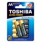 Toshiba Ceruzaelem AA (LR6), 1.5 Volt, 6 darab, tartós, elem, Alpha Power, TOSHIBA (68825-00152668)