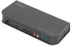 ASSMANN KVM kapcsoló, Digitus, fém, 2x1 HDMI, USB, 178x75x26 mm, szürke (DS-12874)
