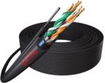 Emtex Cablu FTP CAT5E Cupru cu sufa Emtex EMT-FTP5EM-24AWG. 1-PE-FCA, manta PE, 24 AWG/1, Fluke Pass, negru, tambur 305 m (EMT-FTP5EM-24AWG.1-PE-FCA)