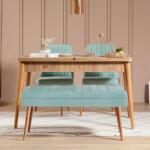 ASIR GROUP Étkezőgarnitúra Kihúzható Asztal, Szék 4 db Vina 0701 - 3 - Atlantic, Zöld