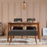 ASIR GROUP Étkezőgarnitúra Kihúzható Asztal, Szék 4 db Vina 1053 - 3 - Antracit, Dió