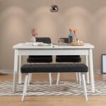 ASIR GROUP Étkezőgarnitúra Kihúzható Asztal, Szék 4 db Santiago Fehér-Antracite