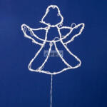 Somogyi Elektronic KID501BWW LED-es angyal ablakdísz, 33x30 cm, 35 db melegfehér LED, időzítő, elemes tápellátás, beltéri kivitel - webmuszaki