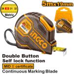 INGCO Ruleta magnetica profesionala 8m x 25mm, carcasa cauciucata, banda cu strat nylon, INGCO HSMT88081E (HSMT88081E)