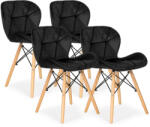 Homelux 4 db-os bársony étkezőszék fekete (KJC208_BLACK) - homelux