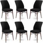 ASIR GROUP Étkezőszék Szett 6 db Flex - Fekete, Barna
