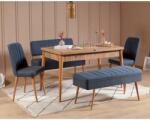 ASIR GROUP Étkezőgarnitúra Kihúzható Asztal, Szék 5 db Vina 1048 - 4 - Atlantic, Sötétkék