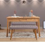 ASIR GROUP Étkezőgarnitúra Kihúzható Asztal, Szék 3 db Santiago 0701 - Atlanti Fenyő, Soho Szürke