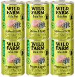  Wild Farm WILD FARM Premium Grain Free Chicken and Sprats 6x400g - gabonamentes macskatáp