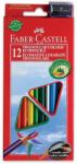 Faber-Castell Faber-Castell: ECO háromszög alakú színes ceruza készlet - 12 db-os, ajándék hegyezővel (120512) (120512) (120512)