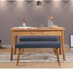 ASIR GROUP Étkezőgarnitúra Kihúzható Asztal, Szék 3 db Santiago 1048 - Atlanti Fenyő, Sötétkék