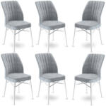 ASIR GROUP Étkezőszék Szett 6 db Flex - Szürke, Fehér