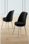 ASIR GROUP Étkezőszék Szett 4 db Pefa - Fekete, Króm