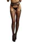 Le Desir Suspender Pantyhose Shredded black