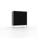 ADRK Tili 2D 2S Komód, Fekete, Fekete