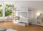 ADRK ETIONA emeletes dupla ágy 180x80, Fehér, Grafitszürke - sprintbutor
