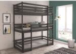 ADRK TEDRO háromszemélyes emeletes ágy 180x80, Grafitszürke - sprintbutor