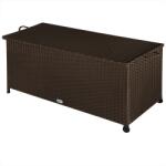 CASARIA RICCO polyrattan tárolódoboz, 122x56x61cm, barna Casaria