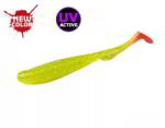 Molix RA Shad 3.8" / #639 - UV Tournament Chartreuse Orange Tail gumihal (8059692347513)