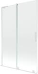 Mexen Velar L, 2 szárnyas eltolható kádparaván 120 x 150 cm, 8mm átlátszó üveg, fehér profil, 896-120-003-01-20 (896-120-003-01-20)