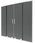Mexen Velar L Duo, 2 szárnyas eltolható kádparaván 170 x 150 cm, 8mm szürke üveg, fehér matt, 896-170-003-42-20 (896-170-003-42-20)