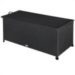 Casaria Ladă de depozitare din poliratan RICCO, 270L, 117x53x60cm, negru