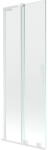 Mexen Velar L, 2 szárnyas eltolható kádparaván 75 x 150 cm, 8mm átlátszó üveg, fehér profil, 896-075-003-01-20 (896-075-003-01-20)