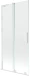 Mexen Velar L, 2 szárnyas eltolható kádparaván 95 x 150 cm, 8mm átlátszó üveg, fehér profil, 896-095-003-01-20 (896-095-003-01-20)