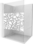 Mexen Kioto L, Walk-In zuhany paraván 100 x 200 cm, 8 mm átlátszó üveg fehér mintás, fehér profil, 800-100-103-20-85 (800-100-103-20-85)