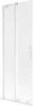 Mexen Velar L, 2 szárnyas eltolható kádparaván 70 x 150 cm, 8 mm mattüveg, fehér matt, 896-070-003-31-20 (896-070-003-31-20)