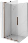 Mexen Velar L, eltolható zuhany paraván Walk-in 100 x 200 cm, 8mm átlátszó üveg, rózsaszín arany, 871-100-003-03-60 (871-100-003-03-60)