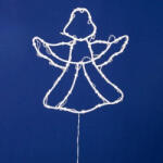 Somogyi Elektronic KID501BWW LED-es angyal ablakdísz, 33x30 cm, 35 db melegfehér LED, időzítő, elemes tápellátás, beltéri kivitel - koronaphone