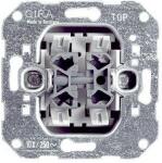 Gira 106+6 kettős váltókapcsoló betét adapterrel süllyesztett rugós IP20 2- billentyű/gomb GIRA - 010800
