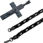 HARAHU RE-38739 férfi nyakék - Fekete / 60cm KP38739