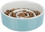 TRIXIE Slow Feeding Ceramic Bowl - Kerámia, Evéslassító Tál (szürke, kék) (0, 45l /ø14cm) (028-24520)
