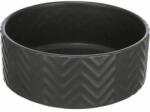 TRIXIE Ceramic Bowl - Kerámia Tál (nyomott Mintával, Fekete) (1, 6l/Ø20cm) (028-25022)