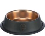 TRIXIE BE NORDIC Ceramic Bowl - Gumi/acél Tál (fekete/bronz) (0, 45l /Ø19cm) (028-24304)