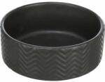 TRIXIE Ceramic Bowl - Kerámia Tál (nyomott Mintával, Fekete) (0, 9l/16cm) (028-25021)