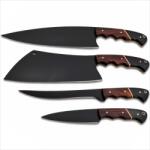 HARAHU Set de cuțite de bucătărie XR-38746 - 4 buc / Negru / Maro KP38746