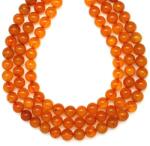 R. M. ékszer Borostyán nyaklánc sárga golyó 7mm 40cm (023503)