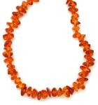 R. M. ékszer Borostyán barna splitter pattintós baba nyaklánc 35cm (023545)