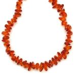 R. M. ékszer Borostyán barna splitter csavaros baba nyaklánc 35cm (023593)