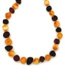 R. M. ékszer Borostyán kerekített matt baba nyaklánc 30cm (023589)