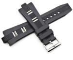  Curea silicon sport neagră pentru Bvlgari 26x9mm