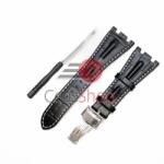  Curea piele neagră cu cusătură albă tip Audemars Piguet 28mm