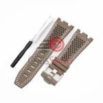  Curea piele gri cu cusătură albă tip Audemars Piguet 28mm