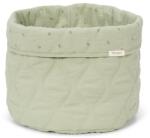 Little Dutch Cos de depozitare matlasat mediu din bumbac organic - 30 x 25 - Pure Sage - Little Dutch